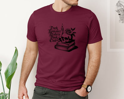 brand:Bella Canvas|color:Heather Maroon|Dark Romance Readers Book Club T Shi Graphic T-Shirt