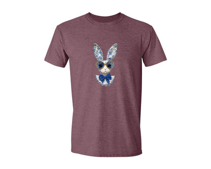 brand:Generic|color:Heather Maroon|Cute Bunny T Shirt Bunny 2 Graphic T-Shirt