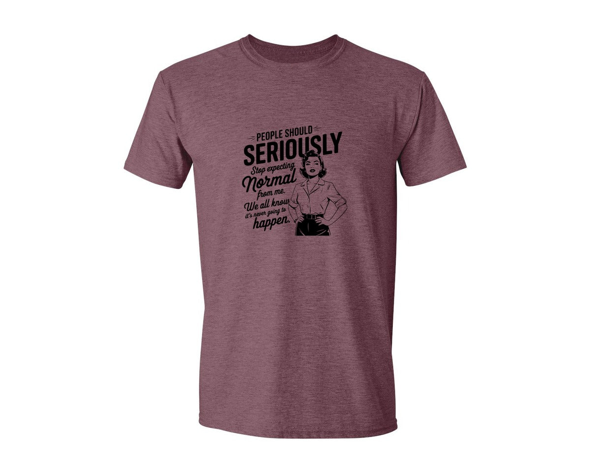 brand:Generic|color:Heather Maroon|Vintage Funny Trendy Woman Shirt Design Graphic T-Shirt