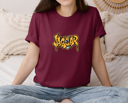 brand:Bella Canvas|color:Heather Maroon|Jaguar 40 Graphic T-Shirt