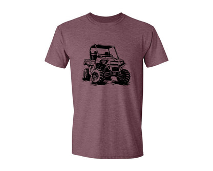 brand:Generic|color:Heather Maroon|Atv Atv Riding Graphic T-Shirt