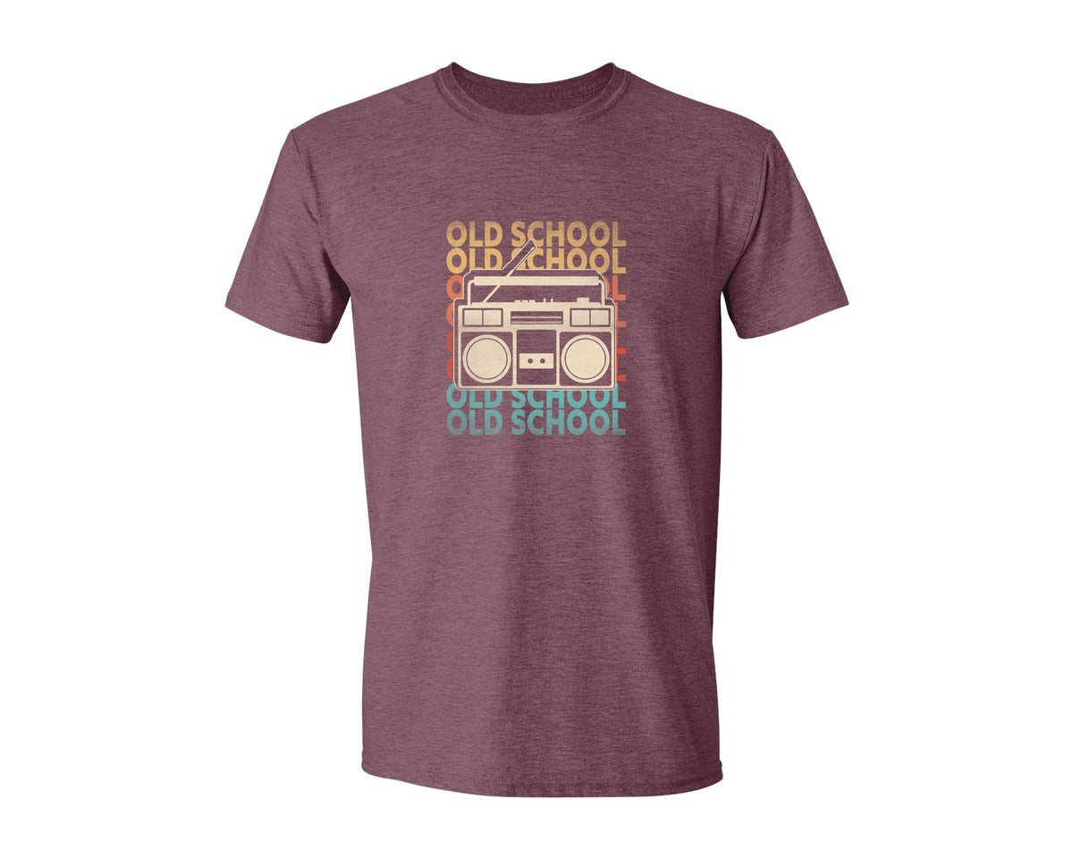 brand:Generic|color:Heather Maroon|Retro 80S 90S Old School T Shirt Design Graphic T-Shirt