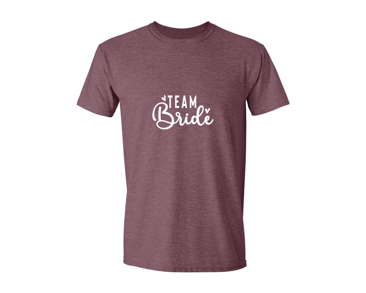 brand:Generic|color:Heather Maroon|Team Bride Bride 2 Graphic T-Shirt