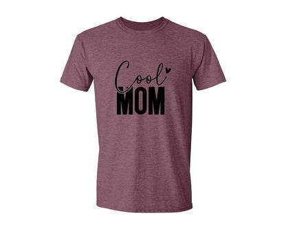 brand:Generic|color:Heather Maroon|Cool Mom Funny Mom Mama Graphic T-Shirt