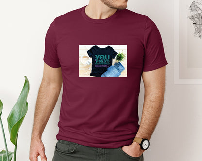 brand:Bella Canvas|color:Heather Maroon|Suicide Prevention Awareness 8 Graphic T-Shirt