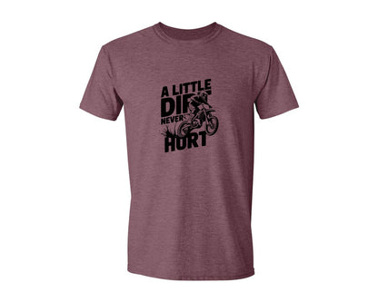 brand:Generic|color:Heather Maroon|A Little Dirt Never Hurt T Shirt Des Graphic T-Shirt