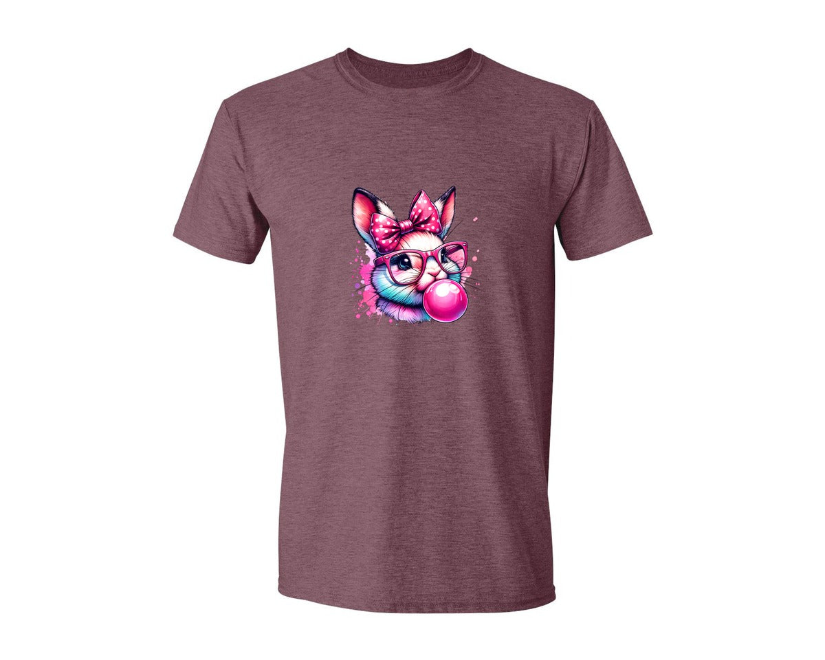 brand:Generic|color:Heather Maroon|Hipster Bunny T Shirt Design Graphic T-Shirt