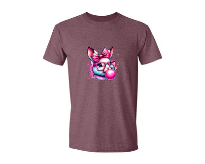 brand:Generic|color:Heather Maroon|Hipster Bunny T Shirt Design Graphic T-Shirt