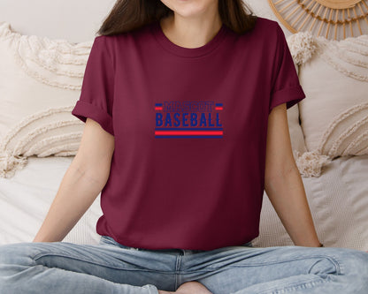 brand:Bella Canvas|color:Heather Maroon|Baseball Team Baseball Mom 2 Graphic T-Shirt