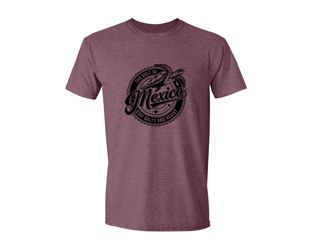 brand:Generic|color:Heather Maroon|Gulf Of Mexico Turtle Beach Graphic T-Shirt