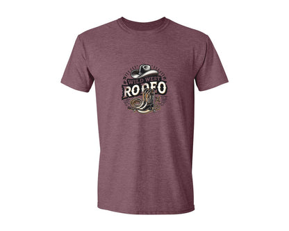 brand:Generic|color:Heather Maroon|Western Wild West Rodeo T Shirt Graphic T-Shirt