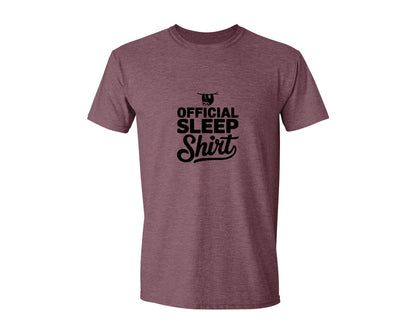 brand:Generic|color:Heather Maroon|Official Sleep Shirt T Shirt Graphic T-Shirt