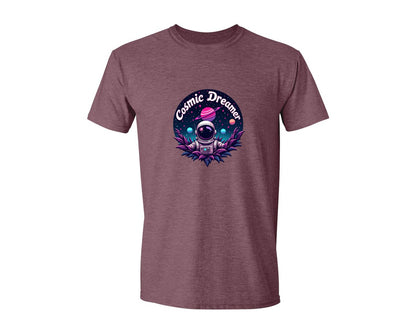 brand:Generic|color:Heather Maroon|Cosmic Dreamer T Shirt Design Graphic T-Shirt