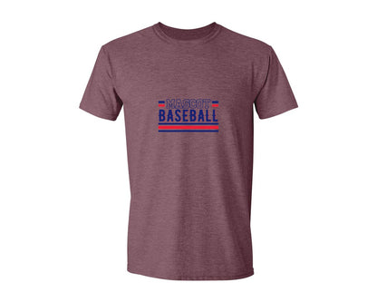 brand:Generic|color:Heather Maroon|Baseball Team Baseball Mom 2 Graphic T-Shirt
