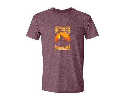 brand:Generic|color:Heather Maroon|Wild Life Experience Mountain Hiking Tee 6 Graphic T-Shirt