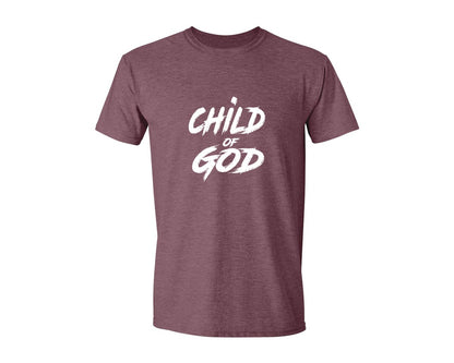 brand:Generic|color:Heather Maroon|Child Of God Shirt Design Jesus 2 Graphic T-Shirt