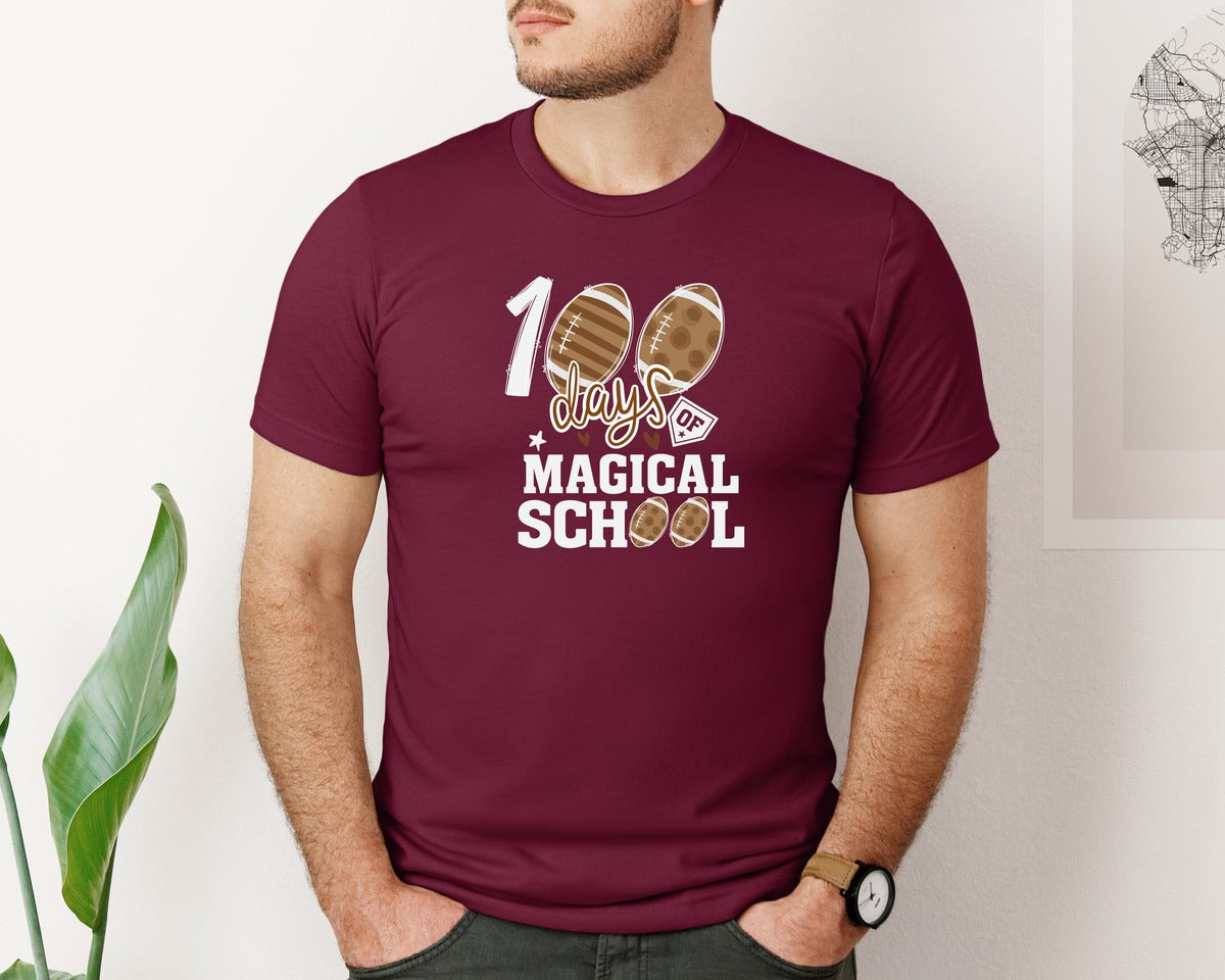 brand:Bella Canvas|color:Heather Maroon|Happy 100 Days Of School T Shirt Design 30 Graphic T-Shirt