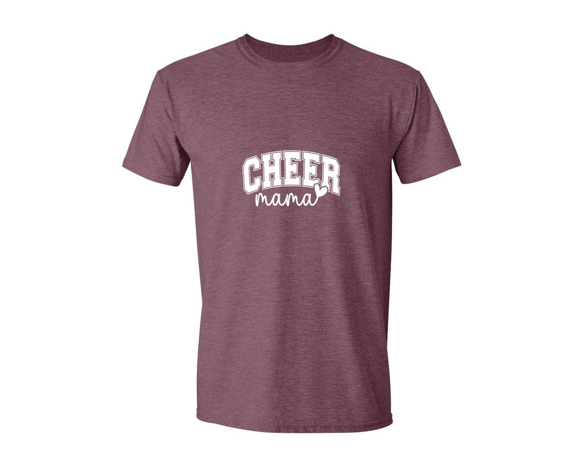 brand:Generic|color:Heather Maroon|Cheer Mama Cheer Mom 2 Graphic T-Shirt