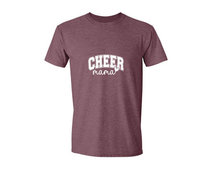 brand:Generic|color:Heather Maroon|Cheer Mama Cheer Mom 2 Graphic T-Shirt