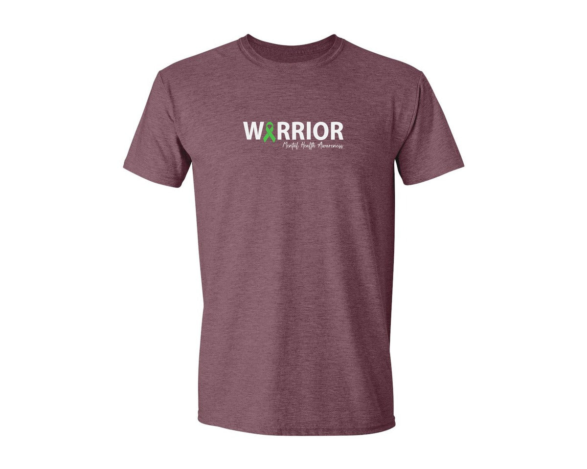 brand:Generic|color:Heather Maroon|Mental Health Awareness Green Ribbon T S 2 Graphic T-Shirt