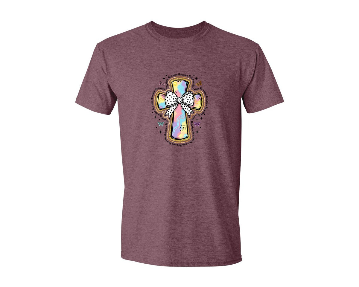 brand:Generic|color:Heather Maroon|Christian Easte Coquette Graphic T-Shirt