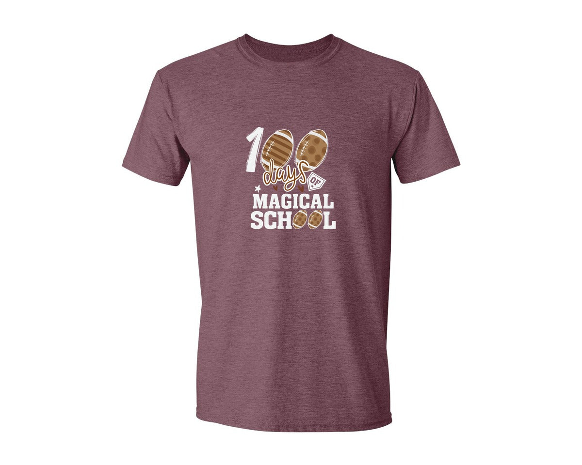 brand:Generic|color:Heather Maroon|Happy 100 Days Of School T Shirt Design 30 Graphic T-Shirt