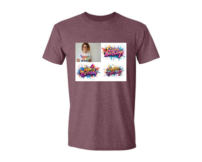 brand:Generic|color:Heather Maroon|Happy Birthday T Shirt Design 69 Graphic T-Shirt