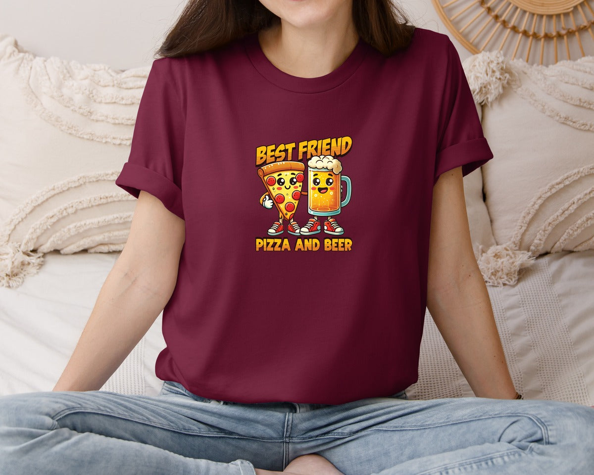 brand:Bella Canvas|color:Heather Maroon|Funny Beer Drinking T Shirt Design 7 Graphic T-Shirt