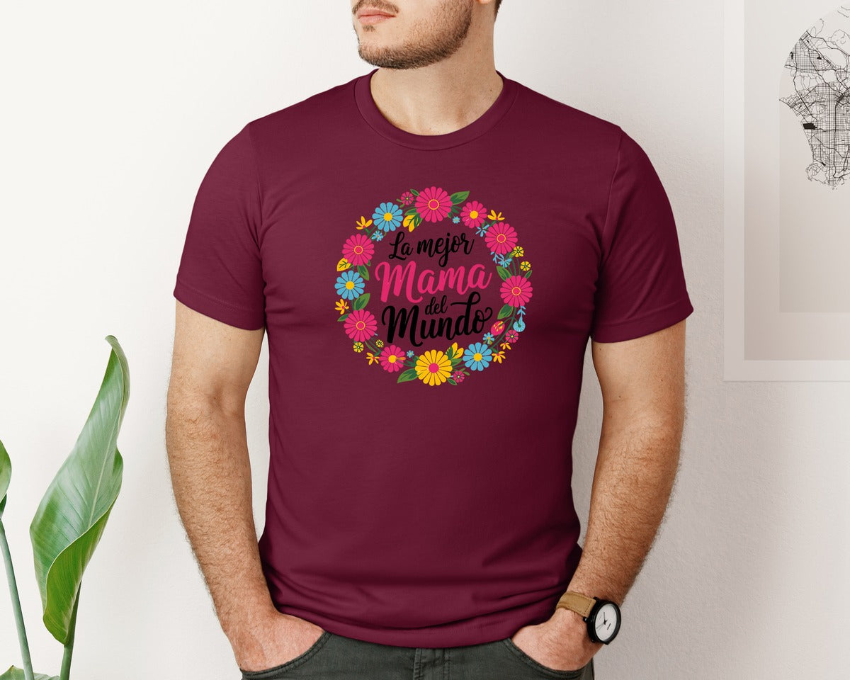 brand:Bella Canvas|color:Heather Maroon|Spanish Mothers Day 6 Graphic T-Shirt