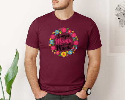 brand:Bella Canvas|color:Heather Maroon|Spanish Mothers Day 6 Graphic T-Shirt