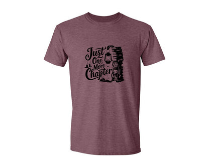 brand:Generic|color:Heather Maroon|Just One More Chapter T Shirt Design Graphic T-Shirt