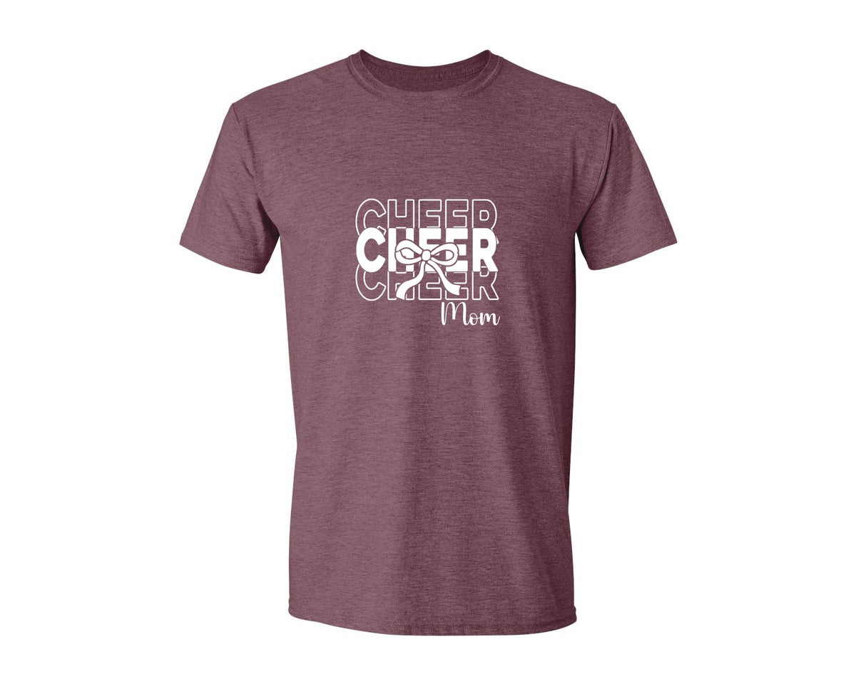 brand:Generic|color:Heather Maroon|Cheer Mom Cheerleader 2 Graphic T-Shirt