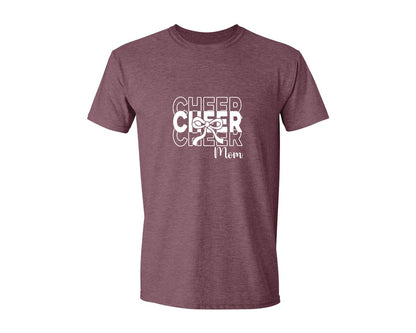 brand:Generic|color:Heather Maroon|Cheer Mom Cheerleader 2 Graphic T-Shirt