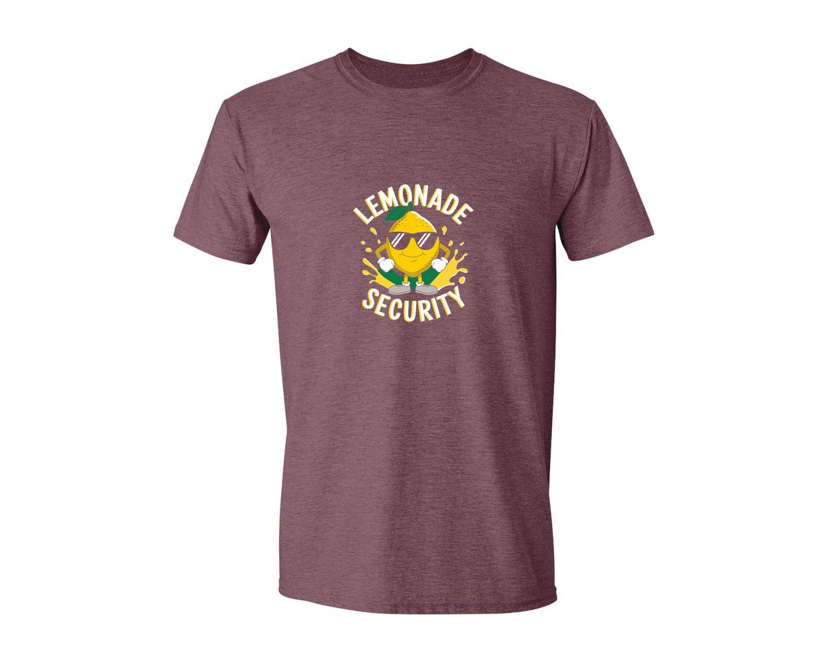 brand:Generic|color:Heather Maroon|Lemonade Security T Shirt Design 2 Graphic T-Shirt