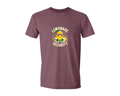 brand:Generic|color:Heather Maroon|Lemonade Security T Shirt Design 2 Graphic T-Shirt