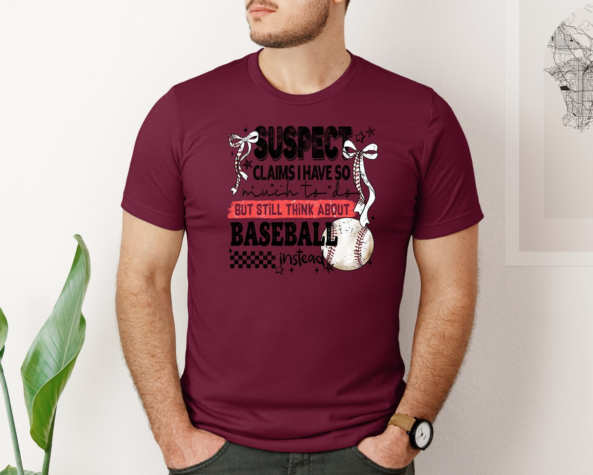 brand:Bella Canvas|color:Heather Maroon|Baseball Bow Mom Quote Retro Distressed Graphic T-Shirt