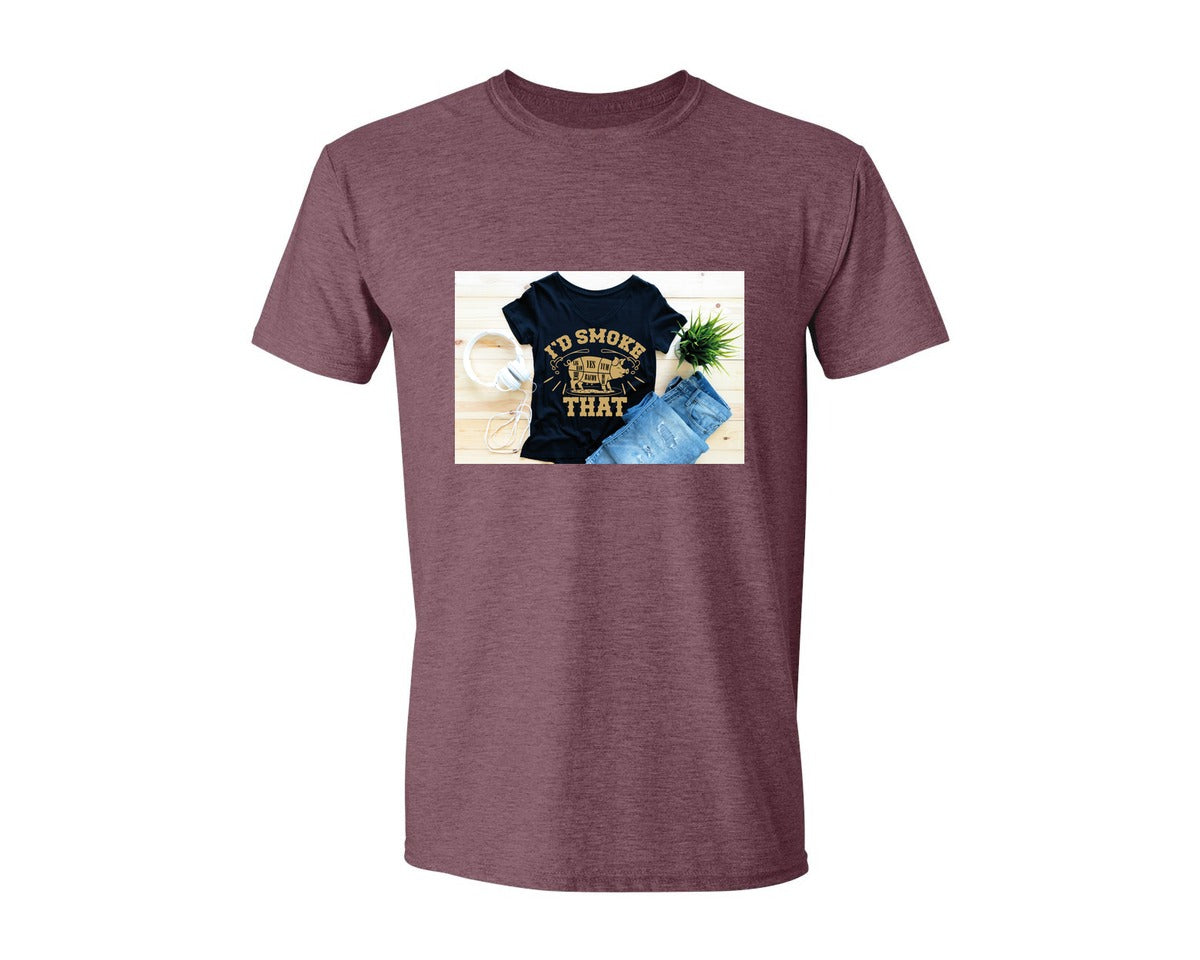 brand:Generic|color:Heather Maroon|Id Smoke That 26 Graphic T-Shirt