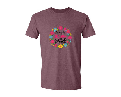 brand:Generic|color:Heather Maroon|Spanish Mothers Day 6 Graphic T-Shirt
