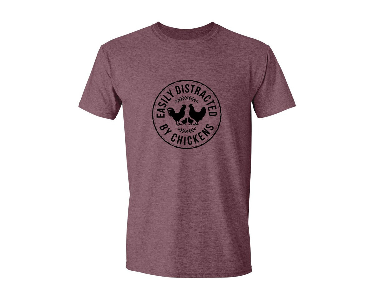 brand:Generic|color:Heather Maroon|Dont Ruffle My Feathers T Shirt Design 2 Graphic T-Shirt