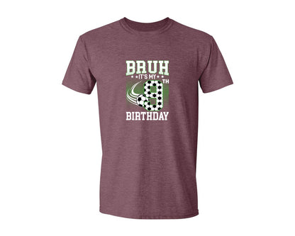 brand:Generic|color:Heather Maroon|Bruh Its My 9Th Birthday Soccer T Shirt Graphic T-Shirt