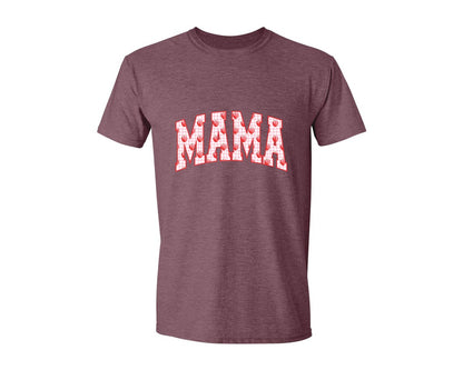 brand:Generic|color:Heather Maroon|Mama Summer Spring Mama Strawberry Graphic T-Shirt