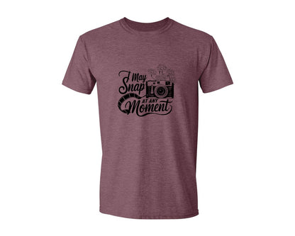 brand:Generic|color:Heather Maroon|I May Snap At Any Moment T Shirt Des Graphic T-Shirt