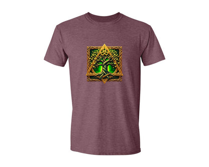 brand:Generic|color:Heather Maroon|Celtic Tree Of Life Mystical Tree Graphic T-Shirt