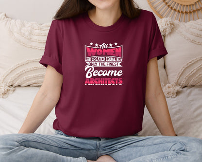 brand:Bella Canvas|color:Heather Maroon|Architect Architecture T Shirt Design 161 Graphic T-Shirt