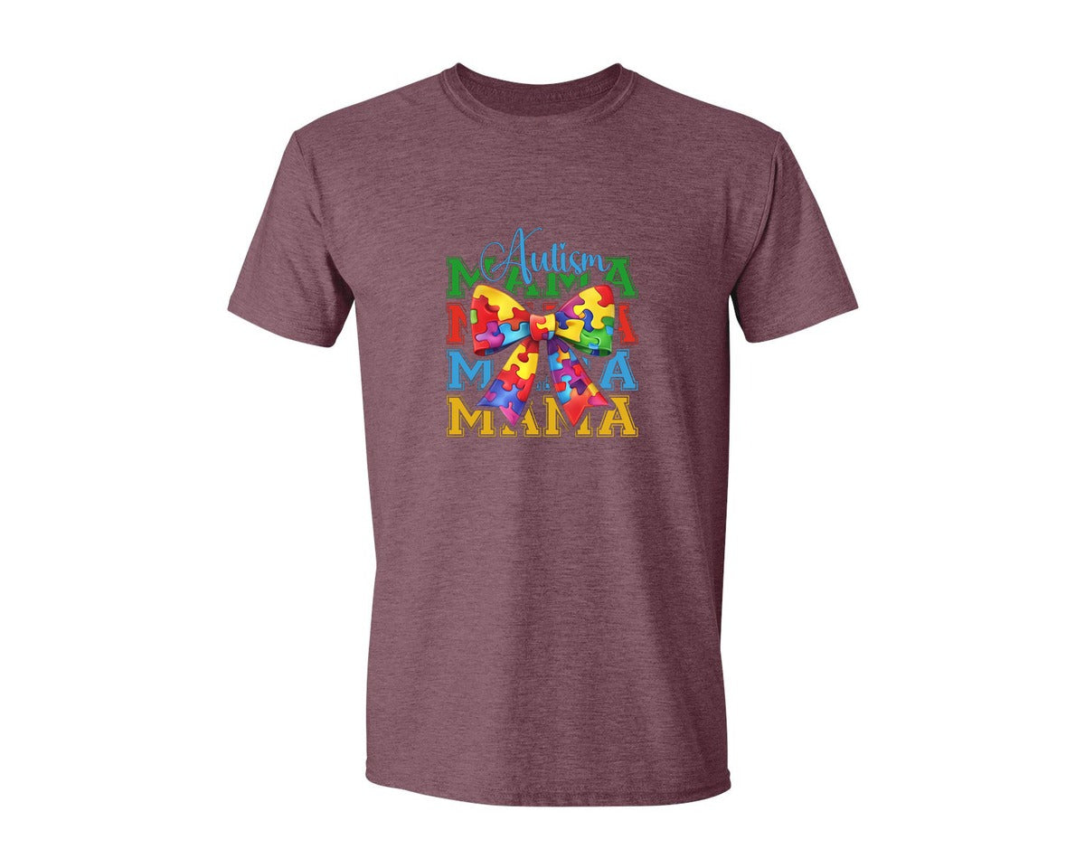 brand:Generic|color:Heather Maroon|Autism Awareness Autism Graphic T-Shirt