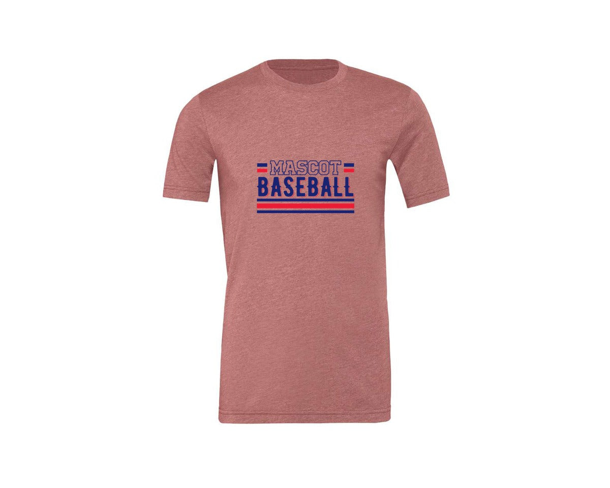 brand:Generic|color:Heather Mauve|Baseball Team Baseball Mom 2 Graphic T-Shirt