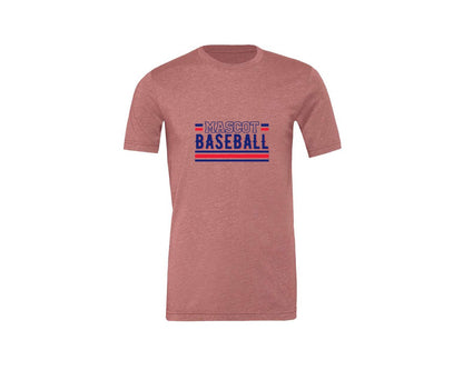 brand:Generic|color:Heather Mauve|Baseball Team Baseball Mom 2 Graphic T-Shirt
