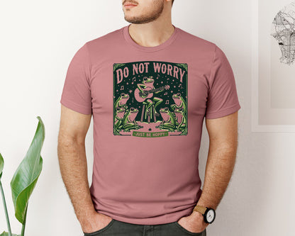 brand:Bella Canvas|color:Heather Mauve|Trendy Vintage Retro Frog Vintage Graphic T-Shirt