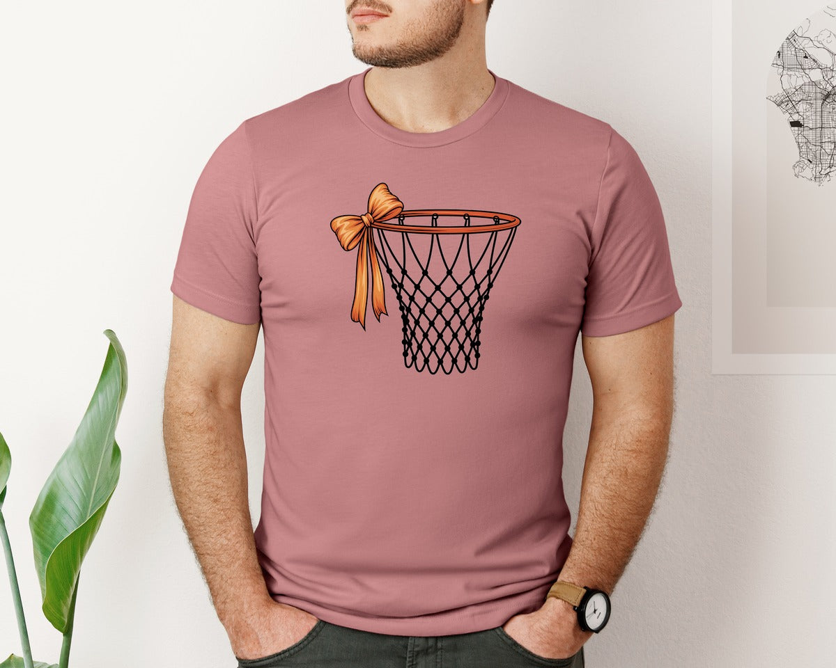 brand:Bella Canvas|color:Heather Mauve|Basketball Mom Pngbasketball Season Graphic T-Shirt