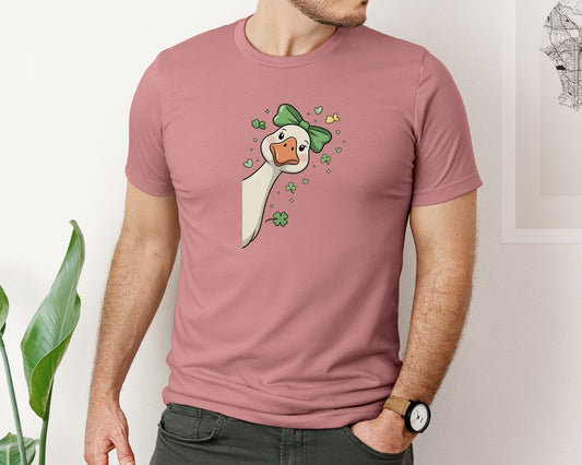 Cute Goose Patrick Funny Goose Graphic T-Shirt